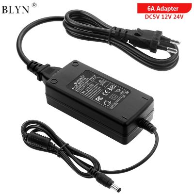 อะแดปเตอร์ที่เข้ากันได้ตัวแปลงพลังงานแหล่งจ่ายไฟ12 V 6A PSU AC/DC 5V 24V หม้อแปลง DC 12โวลต์6แอมป์สำหรับไฟแถบไฟ LED กล้องวงจรปิดปั๊มพัดลม