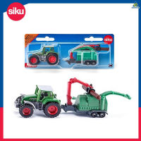 SIKU Tractor with wood chippers ซิกุรถโมเดล รถแทรกเตอร์พ่วงอุปกรณ์ตัดต้นไม้ รหัส SK1675