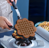 เครื่องทำวาฟเฟิล/ เครื่องทำวาฟเฟิล กระทะ กระทะทอดไข่ดาว วาฟเฟิล DIY Waffle Maker Cake