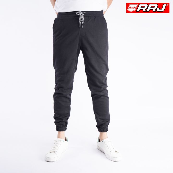 RRJ Men's Modified Non-Denim Jogger Pants 17845 (Black) | Lazada PH
