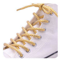 Weiou สีดำ ทองเชือก Laces ~ รองเท้าผ้าใบรองเท้า Laces ~ เส้นด้ายโลหะโพลีเอสเตอร์เดินป่า Boot Laces Casual กีฬา Shoelaces ความยาวที่กำหนดเอง