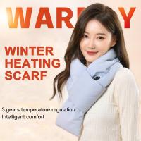 {Warm scarf}ใหม่ในช่วงฤดูหนาวสมาร์ทผ้าพันคออุ่นไฟฟ้า5โวลต์3ระดับปรับอุณหภูมิ USB ชาร์จควบคุมความร้อนคออุ่นสำหรับขี่จักรยาน