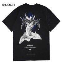 Unregulated Harajuku shirts men/women Hip Hop funny print fell angel Tshirt Streetwear t-shirts with short sleeve tops