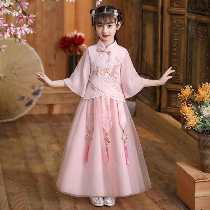 Flower Girl Wedding Dress Kids Formal Long Pageant Princess Party Dresses  For Girl Children Communion Gown Teenage Girl Clothes Blue Color: Buy  Online at Best Price in UAE - Amazon.ae