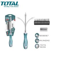 TOTAL ไขควงอ่อนตัว พร้อมดอกไขควง แบบ 12 ตัวชุด รุ่น THT250FL1206 ( Flexible Shaft Screwdriver Set )