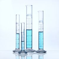 ；【‘； 10Pcs/Pack 50Ml Graduated Glass Measuring Cylinder Graduated Cylinder Laboratory Glassware Chemistry Equipment