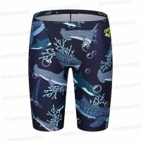 Summer Professional Outdoor Mens Swimming Trunks Pants Swim Training Swimsuit Jammer Men Pant Quick dry Tight Beach Surf Shorts Swimwear