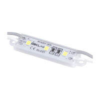 200 PCS ไฟโมดูล LED ประเภท SMD: 2835 กันน้ำได้ พลังงาน DC : 12 โวลต์ 0.6 วัตต์ ขนาด 39x12x4 ม.ม Waterproof LED Module