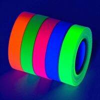 6pcs/Set Fluorescent UV Cotton Tape Glow In The Dark Self-Adhesive Luminous Performance Photography Party Night Decoration