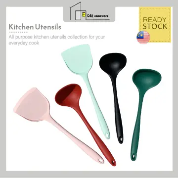 Silicone Kitchen Utensil Set Non-toxic cooking baking kitchen tools  silicone shovel spoon scraper brush spade whisk turner