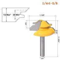 【COOL】 MULTI DEAL 3ชิ้น/เซ็ต1/4 "Shank + 1/2" Lock Mitre Router Bit-45องศา Woodwork Tools 3Pcs Lock Mitre Router Bits