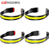 LIZHOUMIL โคมไฟเหนือศีรษะ LED ชาร์จได้ COB พร้อมไฟเตือนสว่างสุดๆสำหรับตั้งแคมป์ปีนเขาเดินป่าตกปลาตอนกลางคืนอ่านหนังสือวิ่ง