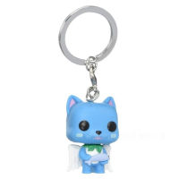 Funko Pop Fairy Tail พวงกุญแจ Happy Anime Figure รุ่น Key Chain ตุ๊กตาจี้สำหรับแฟนๆ Kids