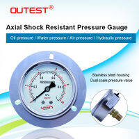 OUTEST เครื่องวัดความดันการใช้ Air Compressor Meter 16 Bar Radial Axial Metal Manometer เครื่องวัดความดันไฮดรอลิก G14