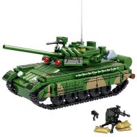 Special Offers Military Vehicles T-80 Main Battle Tank  US Building Blocks World War 2 Army Action Figure Bricks Kit Ww2 Model Kids Toys