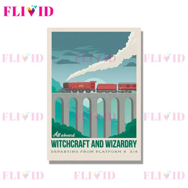 famous-movie-witchcraft-school-cartoon-scenery-nordic-poster-wall-art-canvas-painting-wall-pictures-for-living-room-unframed