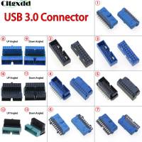 Cltgxdd 1pcs USB 3.0 19Pin 20Pin Male Female Connector 90/180 Degree Motherboard Chassisplugged Plate IDC 20 Pin Connector Socke