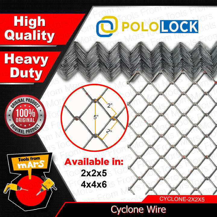 POLOLOCK Cyclone Wire 2x2x5 | 4x4x6 Hole Guage Wire Pang Bakod Wire Net ...