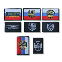 รัสเซียเกม Flag Escapes Takov เย็บปักถักร้อย Patches Hook &amp; Loop Bear Applique Usec Wolf Unit Secucity Armband สติกเกอร์ป้ายกองทัพ