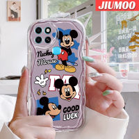 JIUMOO เคสสำหรับ Infinix Smart 6 HD Smart 6 Plus Smart 7เคสเนื้อครีมลายมิกกี้นิ่มกันกระแทกเคสโทรศัพท์โปร่งใส TPU ซิลิกาแบบใสเจลป้องกันการตกหล่นฝาครอบป้องกันเลนส์กล้องถ่ายรูป