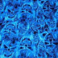 50 x 100cm Blue Skull Hydrographic Film Printed Water Transfer Film Dip Film for Motobike Helmet Car Wheel Decor