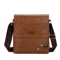 JEEP กระเป๋าสะพายไหล่ กระเป๋าเมสเซนเจอร์หนัง สำหรับผู้ชาย Messenger Bag PU Leather ทรงเมสเซนเจอร์