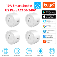 E Life Smart Store WiFi Smart Plug 10A AC100-240V US ซ็อกเก็ต Tuya APP Works สำหรับ Alexa Google Home Assistant US มาตรฐาน WiFi Smart Plug Outlet การควบคุมด้วยเสียงรีโมทคอนโทรล Timing ไม่ต้องใช้ปลั๊กไฟฟ้า