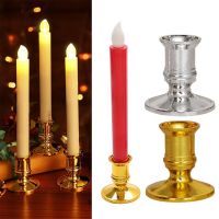 1 Pair Candle Holders Candlestick Wedding Home Dinning Decoration Candle Base Imitation Candle Smokeless Table Decoration