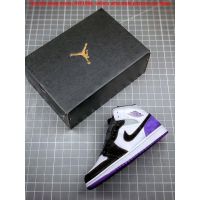 2023 Original J 1 Mid SE Black White Purple Basketball shoes Mens Shoes Womens Shoes(gift) Sports Shoes