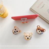 ?Ready Stock? Caing For Cartoon Cute Bear Glitter Fruit Holder Bracket Finger Holder Phone Ring Stand