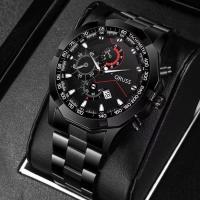 Swiss fully automatic non-mechanical watch mens high-end dual calendar luminous waterproof fashion high-end mens watch