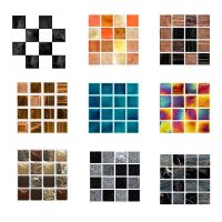 30Pcs Wall Sticker Self-adhesive Mosaic Sticker Wall Home Bathroom Kitchen Decoration 3D Tile Stickers Waterproof Wall Stickers