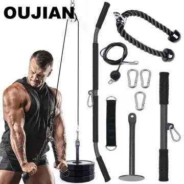 Home workout fitness pulley cable online system