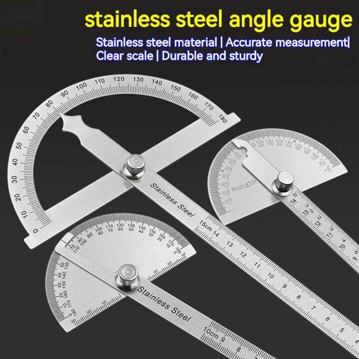 Stainless Steel Angle Gauge, 180 Degree Semi Circular Carpenter's Angle