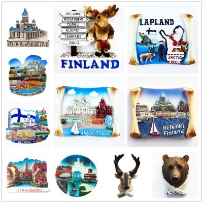 ✐┇● Finland Flavor Landmark Building Fridge Magnets Tourist Souvenirs Crafts Refrigerator magnet Decoration Articles Handicraft