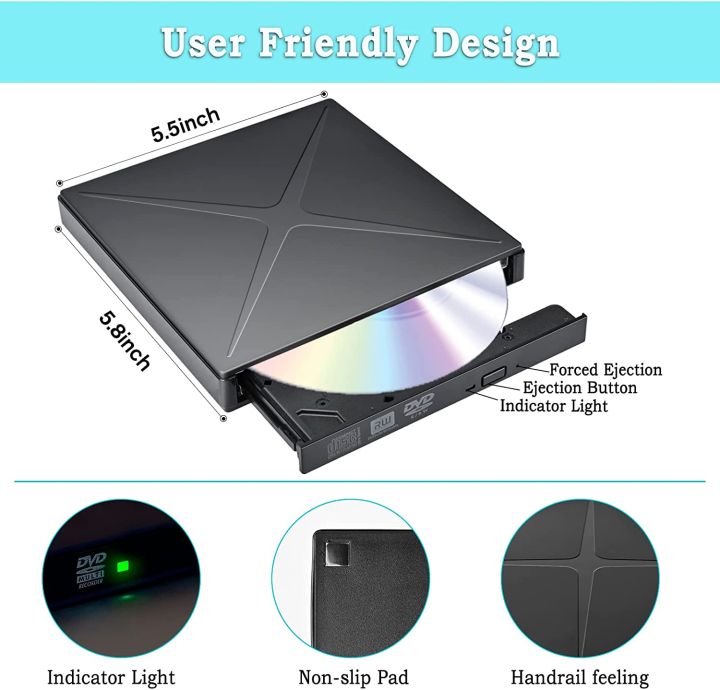 usb-ไดรฟ์ออปติคัลภายนอกซีดีดีวีดีแบบพกพา3-0ซีดี-ไดรฟ์-rw-เครื่องเล่นดีวีดีสำหรับแล็ปท็อปเครื่อง-cd-rom-พร้อมพอร์ต-usb-tf-การ์ด-sd-ช่องผลิตภัณฑ์ที่น่าเชื่อถือมีส่วนลด