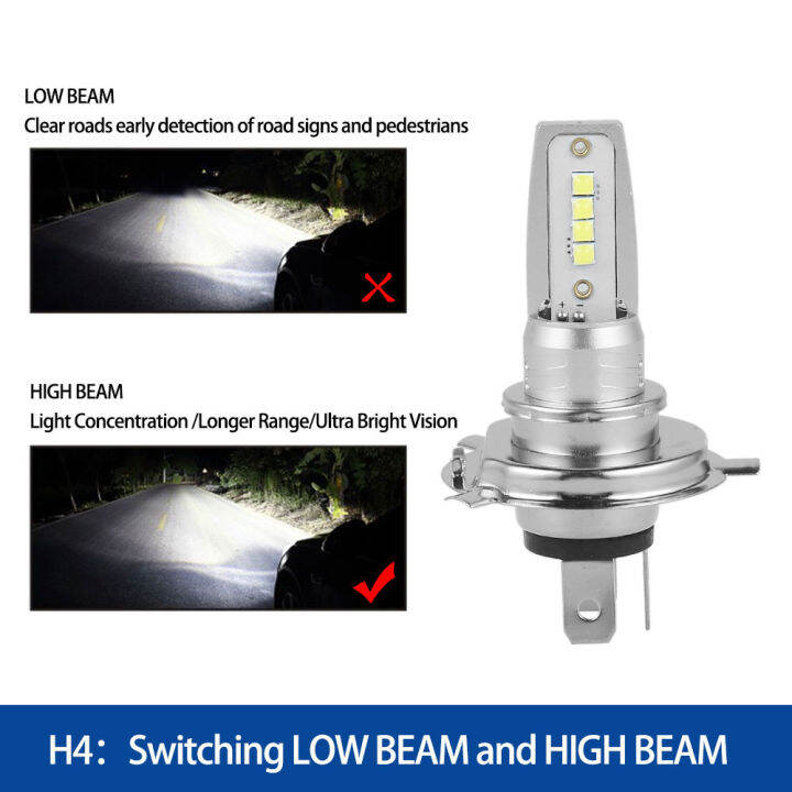 super-bright-2ชิ้น-h4รถยนต์-led-ไฟตัดหมอกไฟหน้า12โวลต์80วัตต์กันน้ำไฟขับรถปลอดภัยและไม่มีจุดสีดำซีลกันฝุ่น