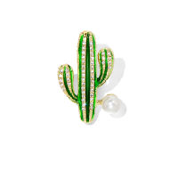 New Design Cactus Brooch Metal Silk Scarf Buckle