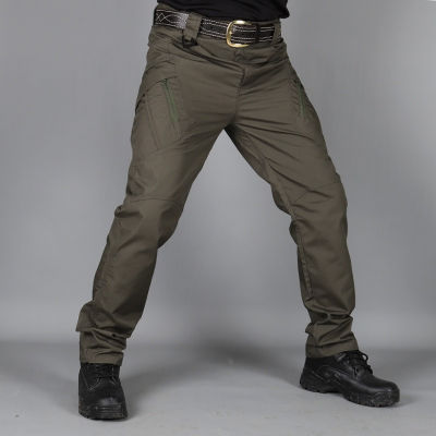 Man IX9 Pants Outdoor Military Tactical Camping Climbing Waterproof Trousers Multi Pockets Rip-Stop Sports Pants