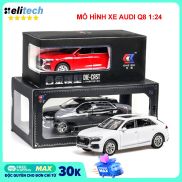 Xe mô hình Audi Q8 tỉ lệ 1 24 chất liệu hợp kim 3 màu Đen Trắng Đỏ. Mô