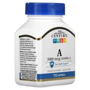 21st Century usa, Vitamin A, 3.000 mcg 10.000 IU, 110 viên HSD 05 2025