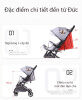 Hcmthiết kế đức xe đẩy 2 chiều gấp gọn 3 tư thế siêu nhẹ nhãn hiệu fly với - ảnh sản phẩm 2