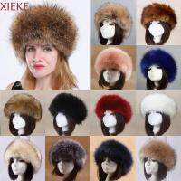 XIEKE Ladies Winter Earwarmer Faux Fur Headband Hat Women Russian Cap Thick Fluffy