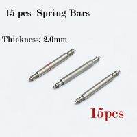 ;[-./ 15Pcs Watch Band Pin 2.0Mm Diameter Strap Spring Bar Watches Part Stainless Steel Spring Rod Link Pins 2Mm Thickness