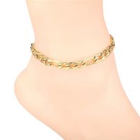 Stainless Steel Anklets Bracelets for Women Gold Cuban Chain Anklet 2021 Fashion Simple Charm Foot Jewelry Ladies Gifts