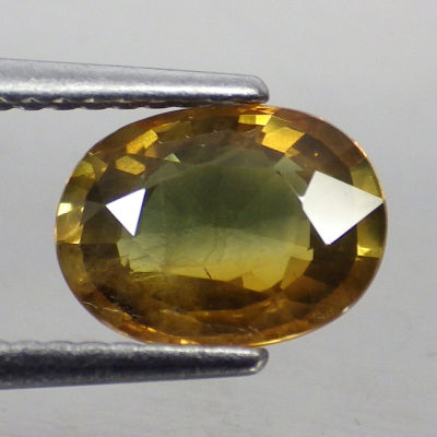 พลอย แซฟไฟร์ บุษราคัม บางกะจะ ธรรมชาติ แท้ ( Natural Yellow Sapphire ) 2.17  กะรัต