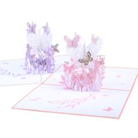 3D Pop Up Cards Valentines Butterfly Greeting Card Wedding Invitation Mariage Valentines Day Gift Postcard Engagement Birthday
