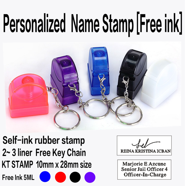 Stamp Personalized Custom 【Free ink】Self Inking Stamp Personalized FREE