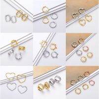 Dainty 925 Sterling Punk Hip-Hop Small Hoop Earrings for Gold Drop Dangle EarringJewelry