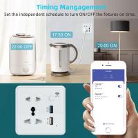 For Google Home Alexa Tuya Smart Voice Control App Control Tuya Wifi Smart Socket Quick Fast Charger 3.0 Usb Charging 10a 2 In 1 Ratchets Sockets